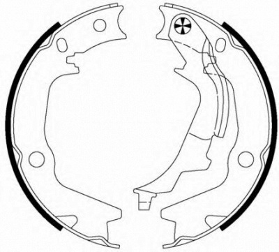 HELLA PAGID 8da355050131 -  Комплект тормозных колодок, стояночная тормозная система